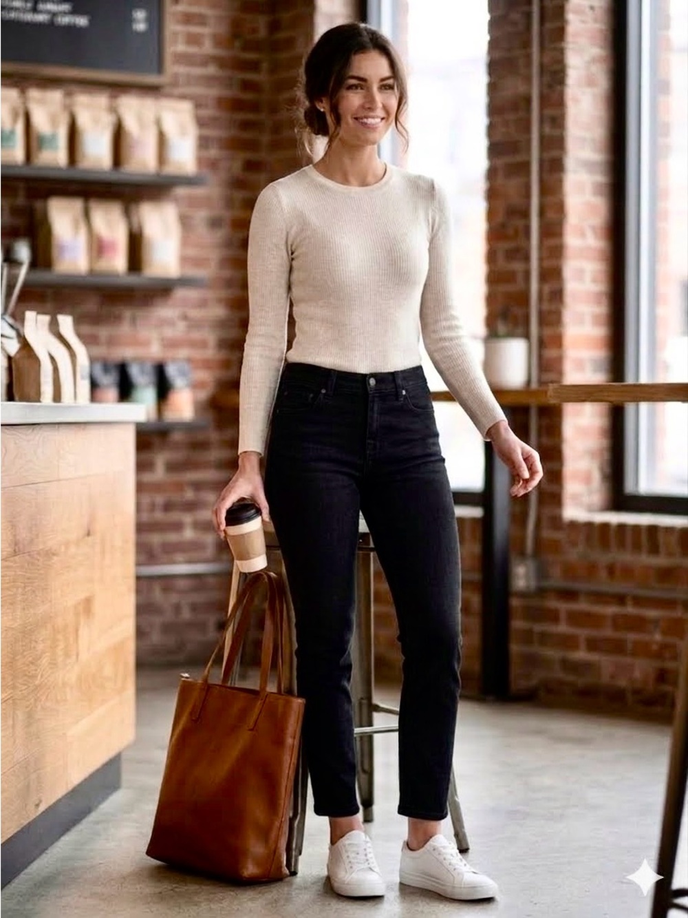 Paige Skyline Ankle Peg Black Jeans